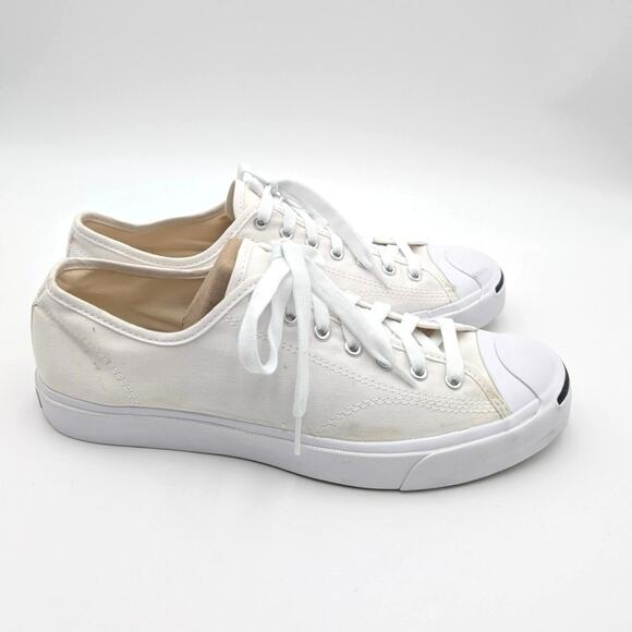 Converse Jack Purcell Low Top Shoes Unisex White Size USW13/M11.5 EU46 - Picture 3 of 12